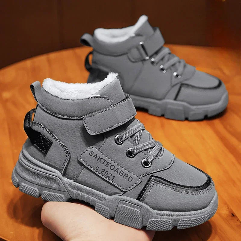 Children Shoes Warm Plush Kids' Winter Shoes Comfortable Simple Snow Boots Antiskid Fashion Boy Sneakers kids_shoes