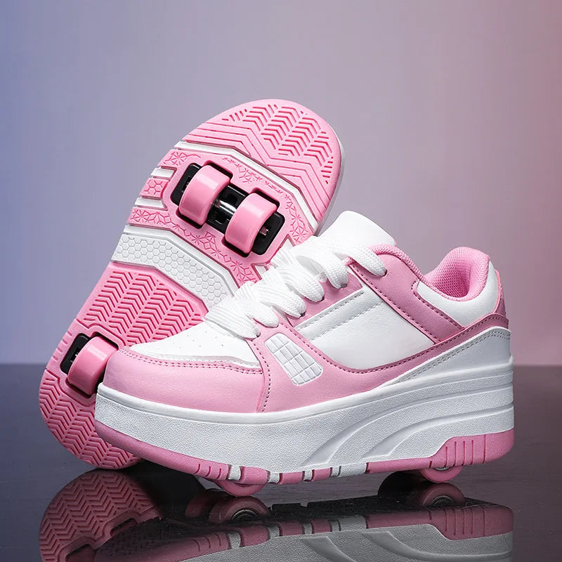 Roller Skate Shoes Kids Snickers With Wheels Children Rollerskates Fashion Outdoor Sports Shoes Girls Boys Gifts For kids_shoes