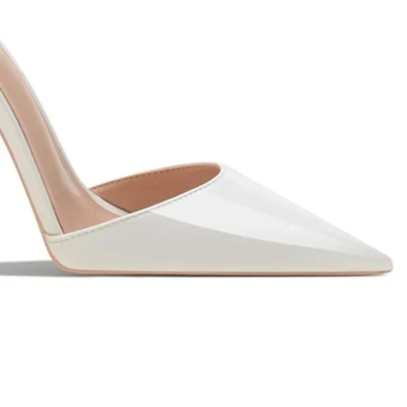 Patent Leather Women Ankle Strap Stiletto Pumps Pointed Toe Sexy High Heel Shoes 8cm 10cm 12cm Customize 33-46 Talon Femme heels_stiletto