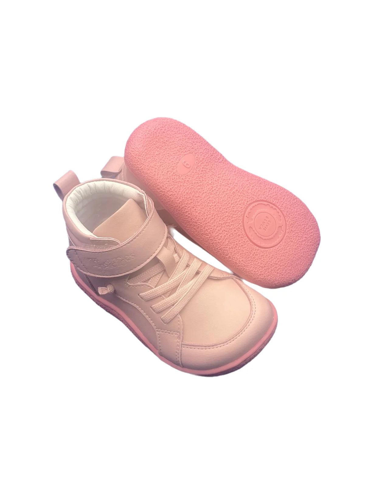 Tipsietoes Autumn Spring Genuine Leather Boots For Girls Boys Kids Barefoot Sneaker Leather Linning Light Weight Elastic Strape kids_shoes