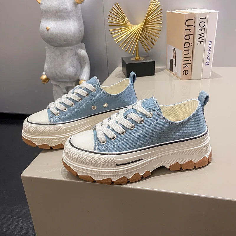Canvas Womens Shoes High Platform Sneakers for Women 2023 New Breathable Woman Tennis Shoes Casual Women's Tennis Scarpe Donna sneakers_platform