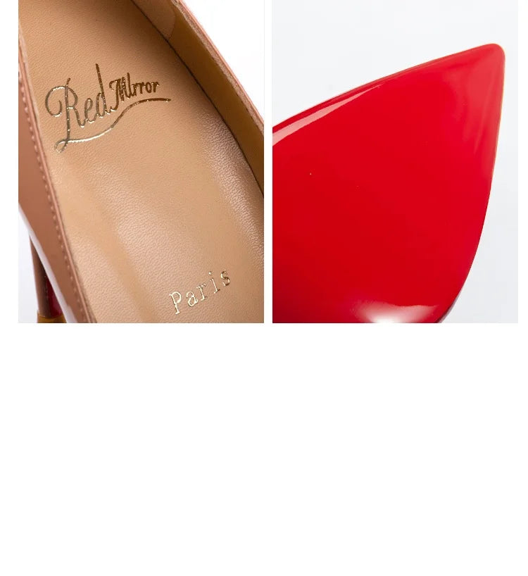 Heels For women 2025 Trend Leather Luxury Red Bottom High Heels 12cm Pointed Toe Stiletto Pumps Elegant Sexy Party Wedding Shoes heels_stiletto