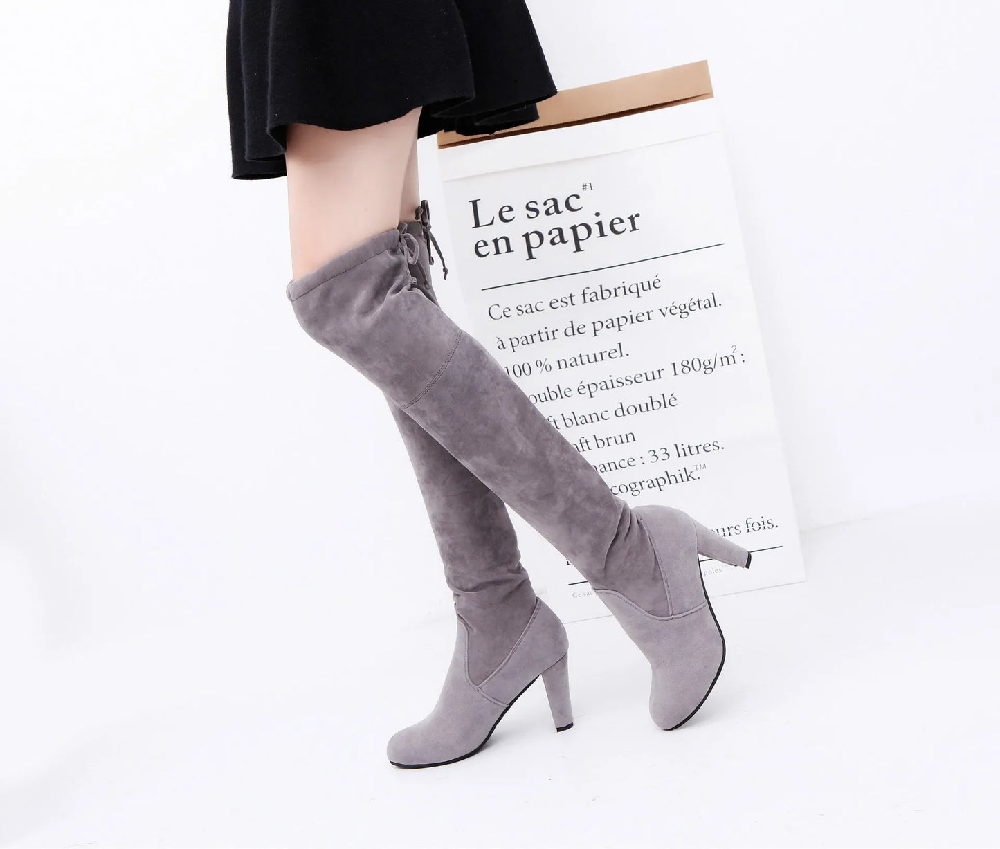 Botas Mujer Invierno In Over The Knee Women Boots Stretch Fabrics High Heel Slip on Shoes Pointed Toe Long Botte Femme 2026 boots_highheel