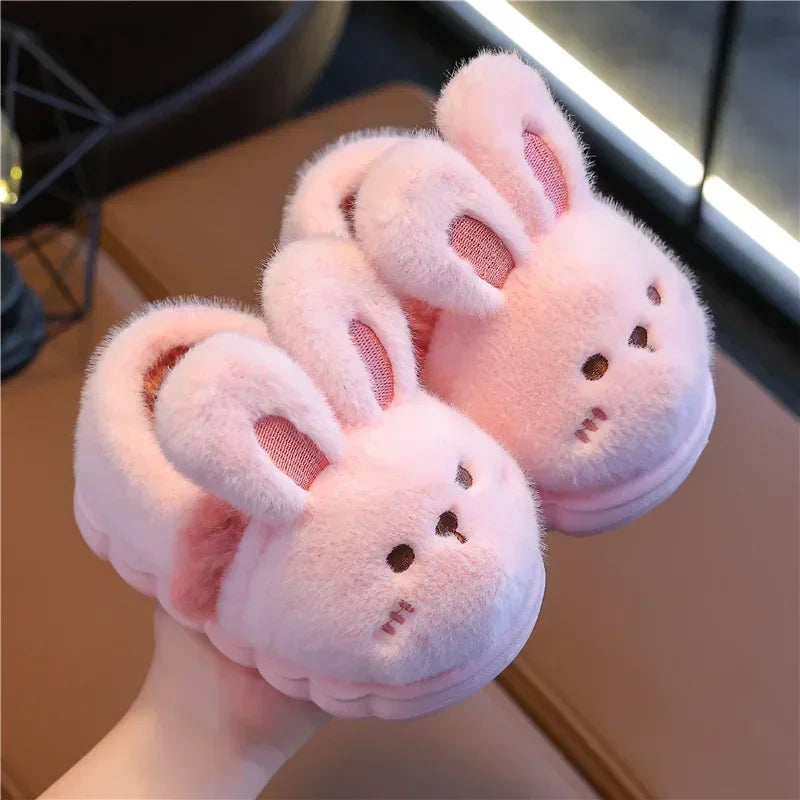 Winter Children's Cotton Slippers Cute and Warm Thickened Indoor and Outdoor Plush Shoes Home and Baby Bag Heels Cotton Shoes kids_shoes