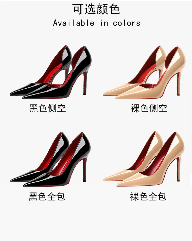 Women's heels 2025 New Luxury Brand Pumps Red Bottom Pointed Toe Rhinestone High Heels Elegant Stiletto Party Prom Ladies Shoes heels_stiletto