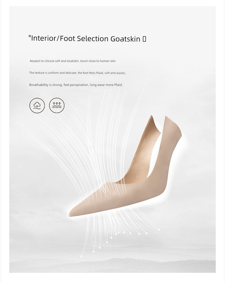 Adult Lady like Woman Black Refined Grace Crystal High Heels Women 2025 New Arrival Women Pointed Toe Stiletto Heel Internet Celebrity Burst Flats Flats OL heels_stiletto