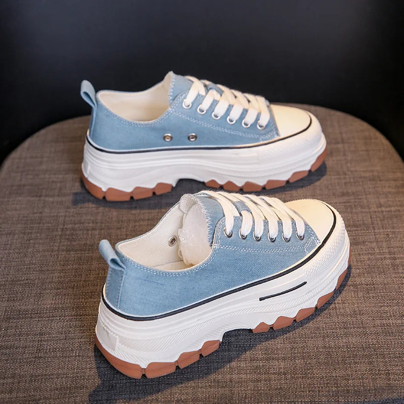 Canvas Womens Shoes High Platform Sneakers for Women 2023 New Breathable Woman Tennis Shoes Casual Women's Tennis Scarpe Donna sneakers_platform