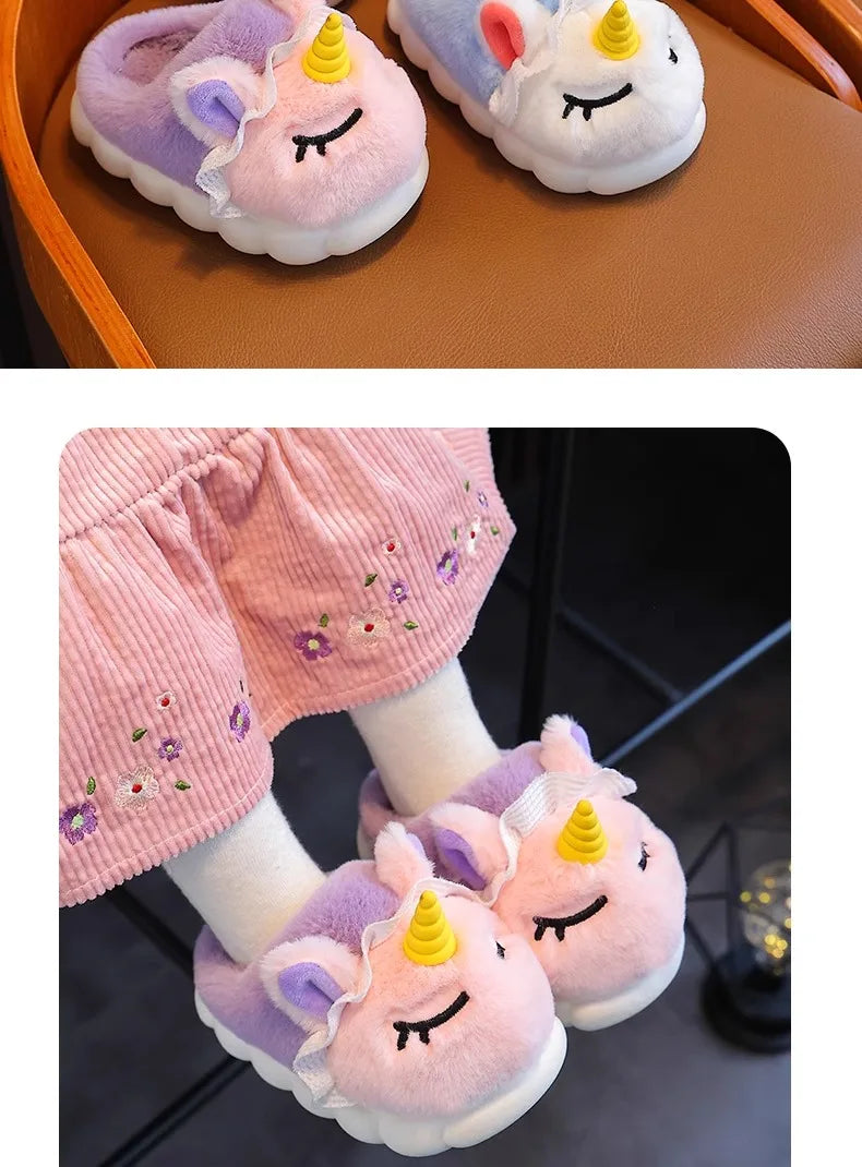Children's Cotton Slippers 2025 Winter New Baby Princess Bag and Shoes Cute Girls' Home Indoor Anti slip and Warm kids_shoes