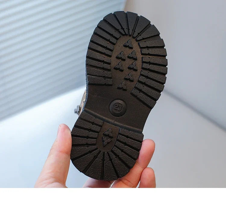 Kids Boots Leopard Prints Classic Little Boys Ankle Boots Side Zipper Fashion Classic Unisex Girls Rubber Boots Breathable Warm kids_shoes