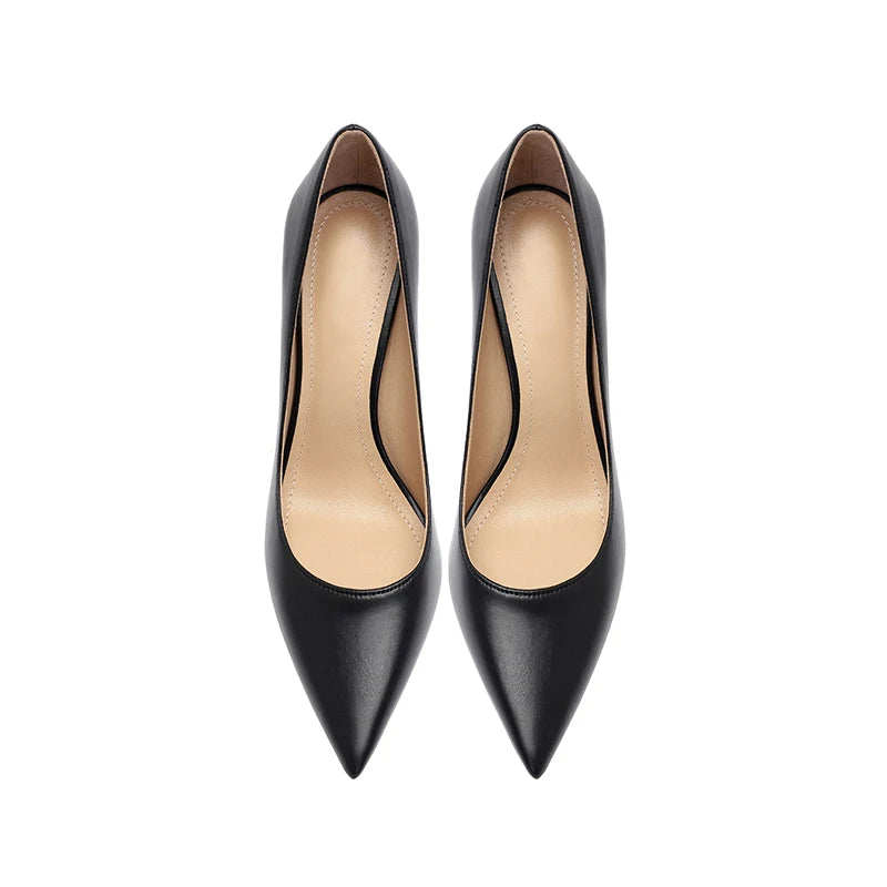 Heels for women luxury Matte Black women's High Heels shoes Dress Pumps Sexy Party Pointed Toe Stilettos Prom Ladies shoes Women heels_stiletto