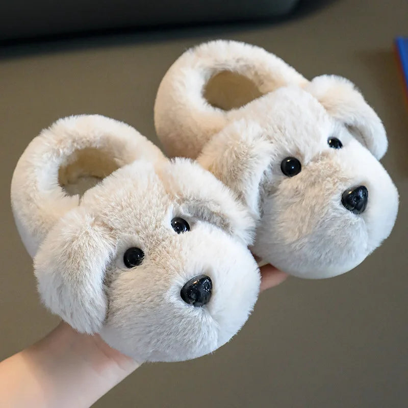 Children's Cotton Slippers for Boys Aged 1-5 Years Old Cute Cartoon Girls' Slippers Infants and Young Children Autumn and Winter kids_shoes