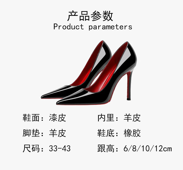 Women's heels 2025 New Luxury Brand Pumps Red Bottom Pointed Toe Rhinestone High Heels Elegant Stiletto Party Prom Ladies Shoes heels_stiletto