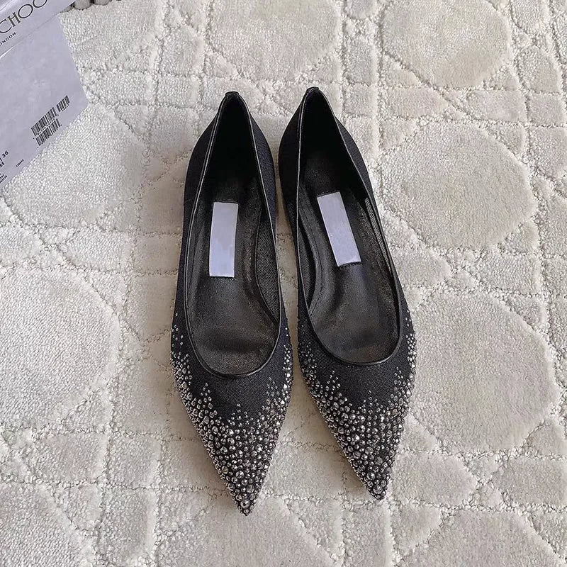 Spring and Autumn 2025 New   Mesh Pointed Shallow Mouth Sexy Stiletto Shoes heels_stiletto