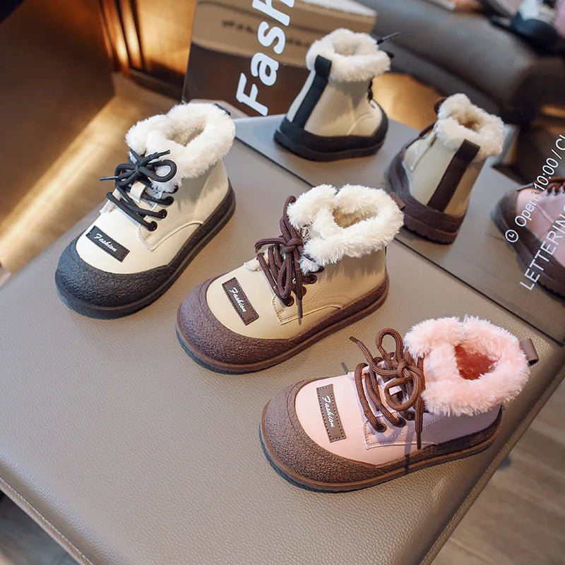 Zapatos 2025 Winter New Kids Snow Boots Comfort Anti Slip Girls' Ankle Boots Simple Versatile Child Boot Zapatos De Mujer kids_shoes