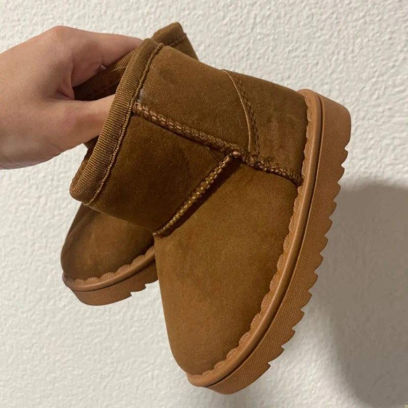 Children Snow Boots Winter Cute Warm Fashion Anti Slip Shoes Kids Boys Girls Leisure Thick Fur Platform Flat Short Boot Sneakers kids_shoes