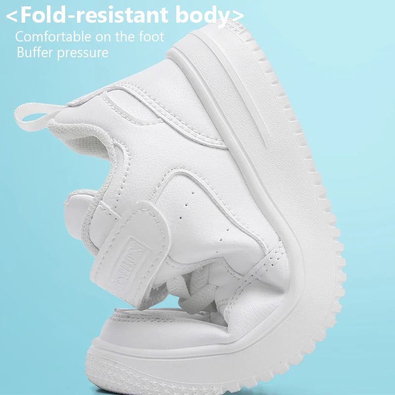 Children Sneaker Boys Casual Shoes Black Leather Flat Student Walking Shoes Non-slip Girl Lightweight Sports Tennis Footwear kids_shoes