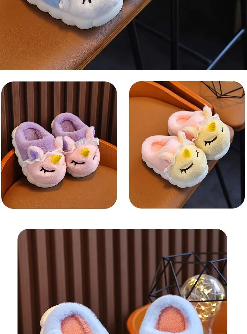 Children's Cotton Slippers 2025 Winter New Baby Princess Bag and Shoes Cute Girls' Home Indoor Anti slip and Warm kids_shoes