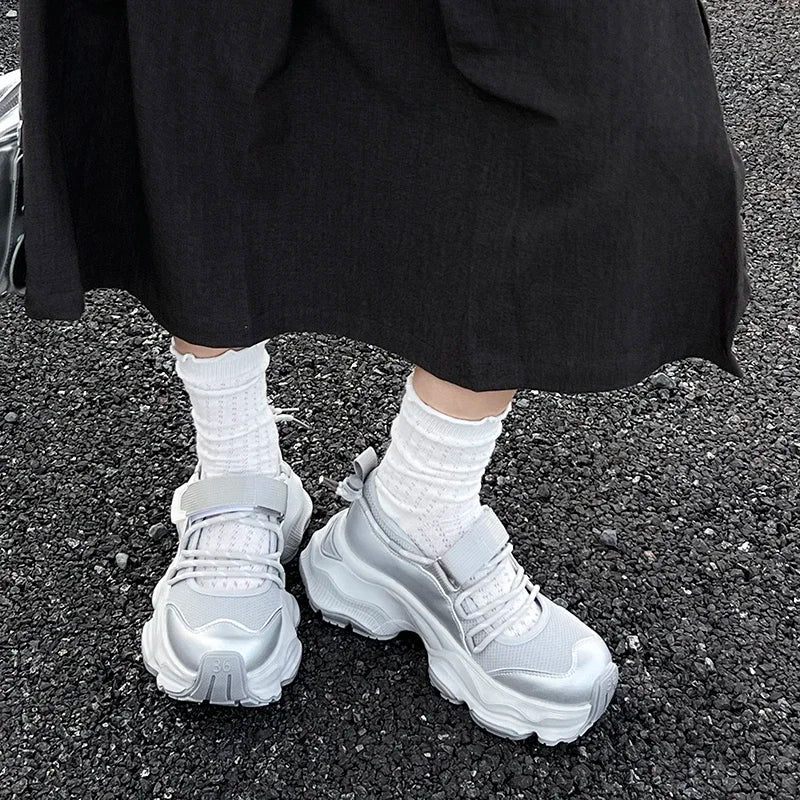 Mesh Women Platform Sneakers Casual Flats Sport Shoes Summer 2025 Brand Breathable Running Shoes Sandals Hiking Mujer Zapatos sneakers_platform