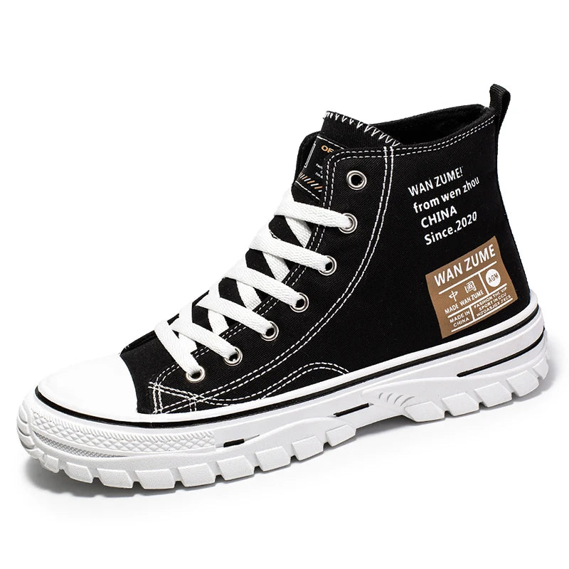 Classic Vulcanized Casual Canvas Platform Shoes Women Men High Top Sneakers  Fashion Breathable Comfortable Sport Korean sneakers_women