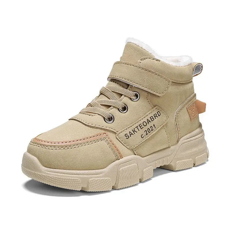 Children Shoes Warm Plush Kids' Winter Shoes Comfortable Simple Snow Boots Antiskid Fashion Boy Sneakers kids_shoes