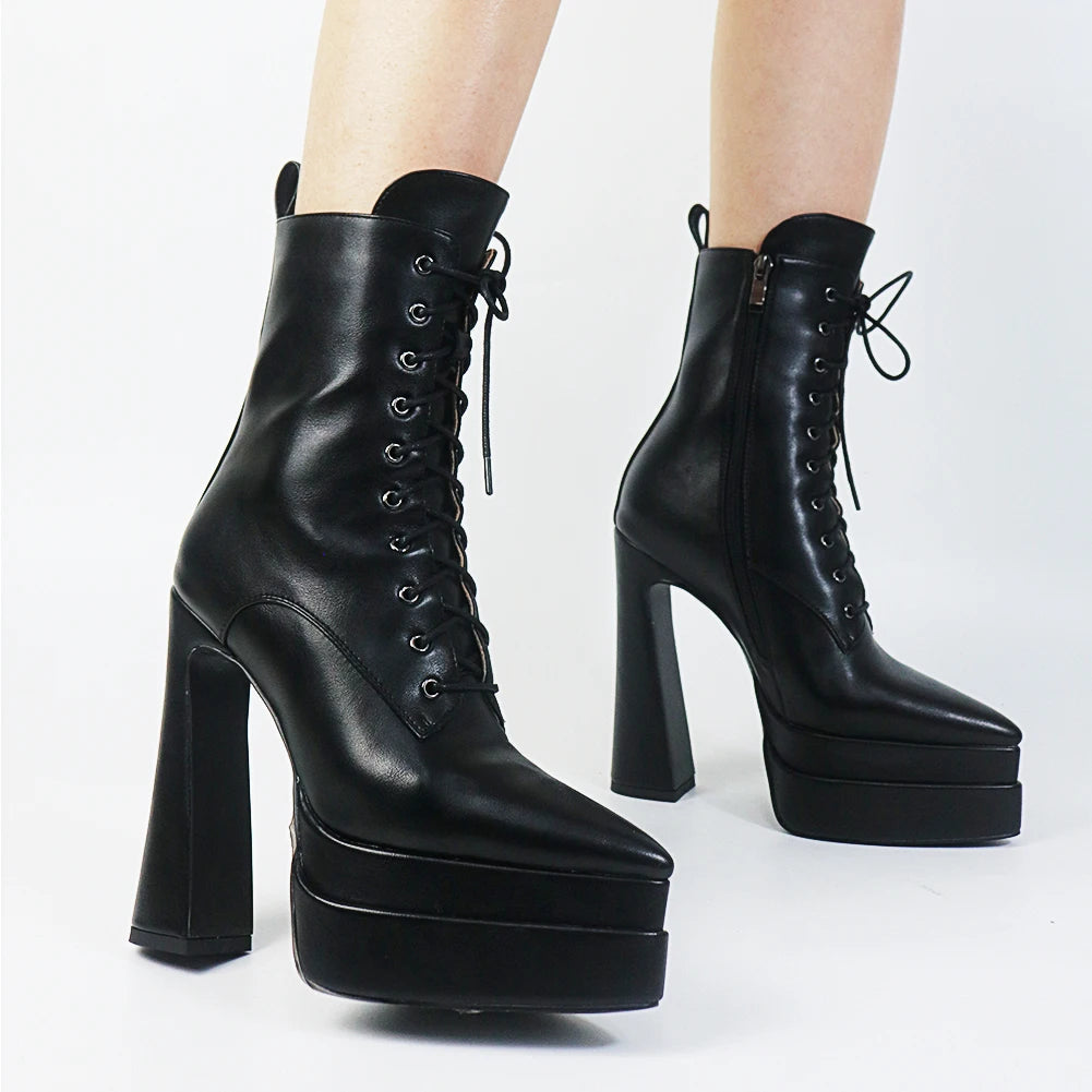 Pointed Toe Platform Women Over The Knee High Boots Dropship High Heel 2022 Winter Fashion Office Lady Women Shoes Big Size 43 boots_platform