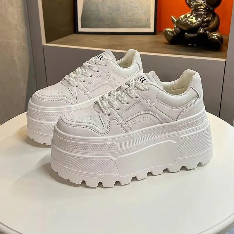 Platform Womens Shoes Non-slip Women Running Shoes Designer Vulcanized Shoes Lace-up Wear-resistant Sneakers for Women 2025 New sneakers_platform