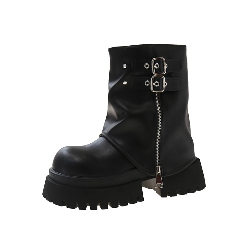 Designer Women Trouser Legs Short Boots Female Platform Thick Bottom Knight Booties Autumn Winter Shoes boots_platform