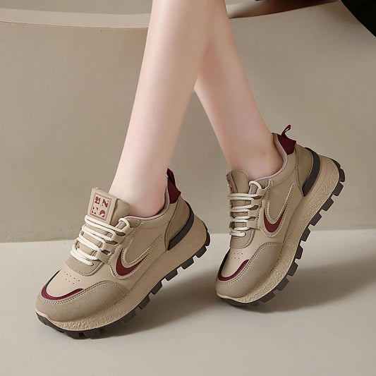 Women Sneakers 2025 New Spring Autumn Brand Luxury Vulcanize Shoes Casual Footwear Zapatillas Mujer Light Flat Breathable Shoes sneakers_platform