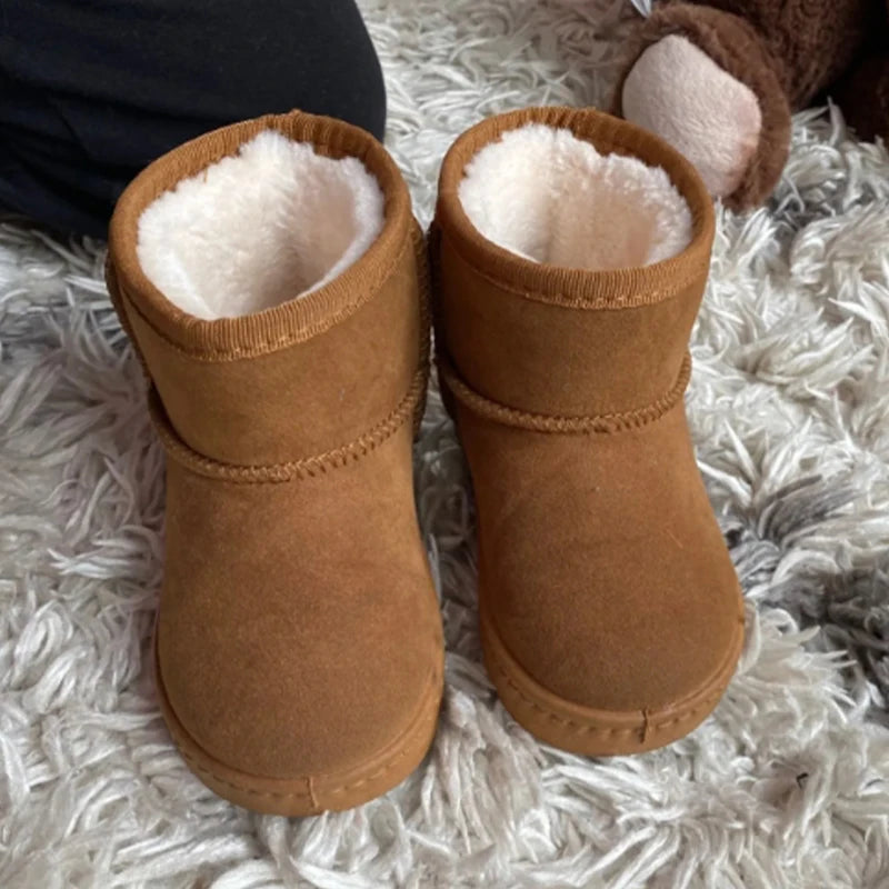 Children Snow Boots Winter Cute Warm Fashion Anti Slip Shoes Kids Boys Girls Leisure Thick Fur Platform Flat Short Boot Sneakers kids_shoes