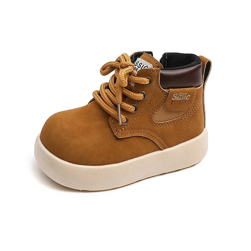 Children Fashion Boots with Side Zipper Kids Ankle Boots Korean Style 2025 Autumn Winter Boys Girls Short Boots Unisex Versatile kids_shoes