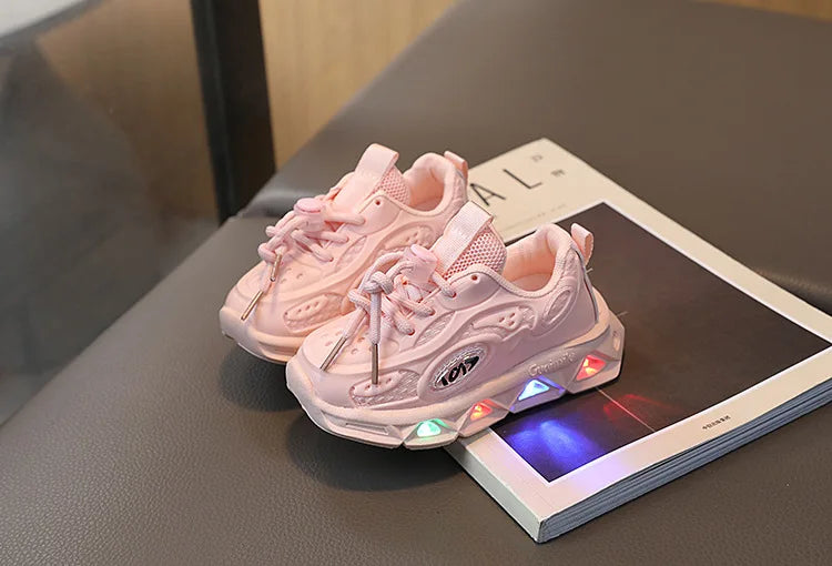 Baby Shoes2026 Spring Autumn New Boys and Girls Light Up Clunky Sneaker Small and Medium-sized Children's Soft Soled Baby Shoes kids_shoes