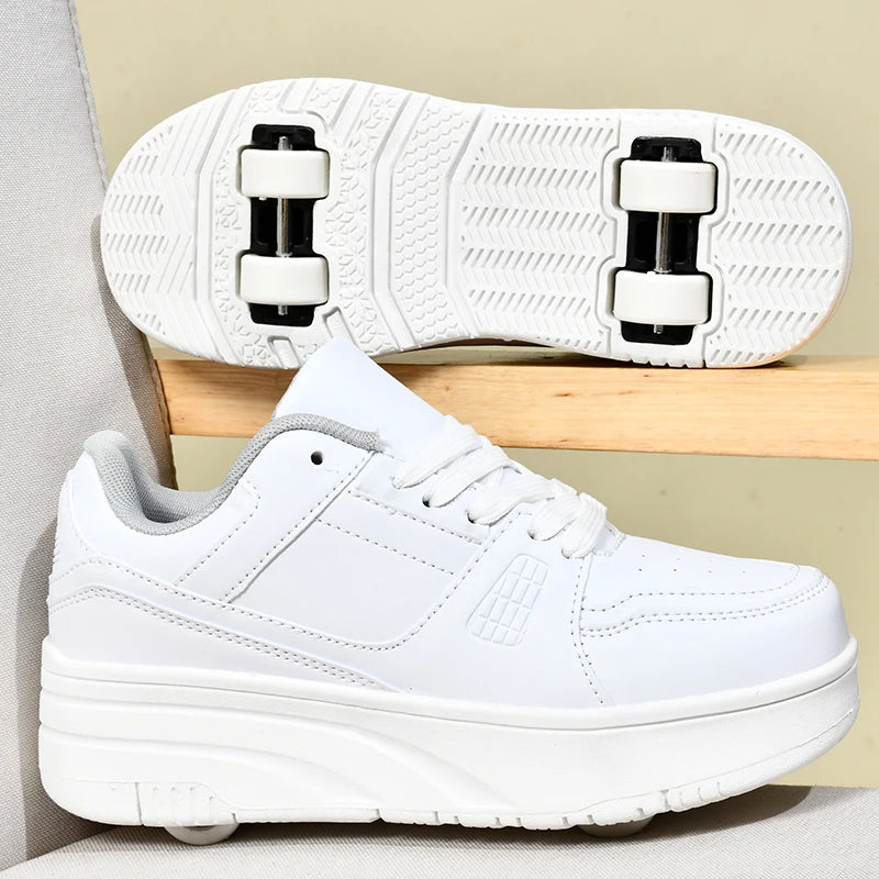 Children's Roller Skate Shoes Student Inline Skating Shoes grils 4-Wheel Deformation Boy's Skating Shoes kids_shoes