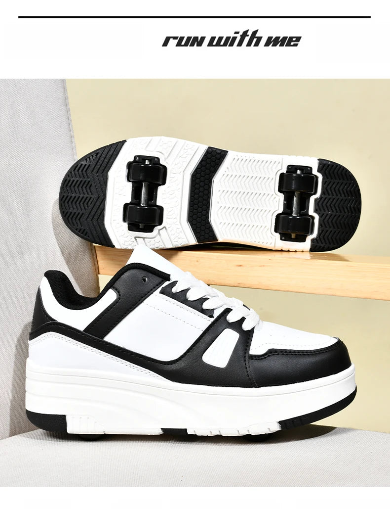 Children's Roller Skate Shoes Student Inline Skating Shoes grils 4-Wheel Deformation Boy's Skating Shoes kids_shoes