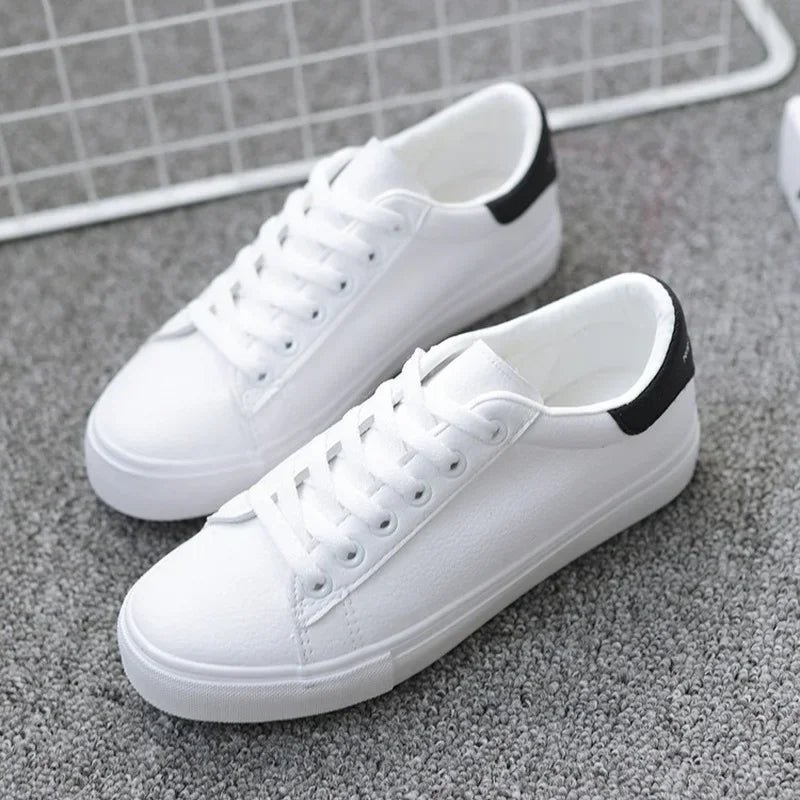 Women Sneakers Fashion Breathble Vulcanized Shoes Pu Leather Platform Shoes White Lace Up Casual Shoes Zapatos Mujer sneakers_women