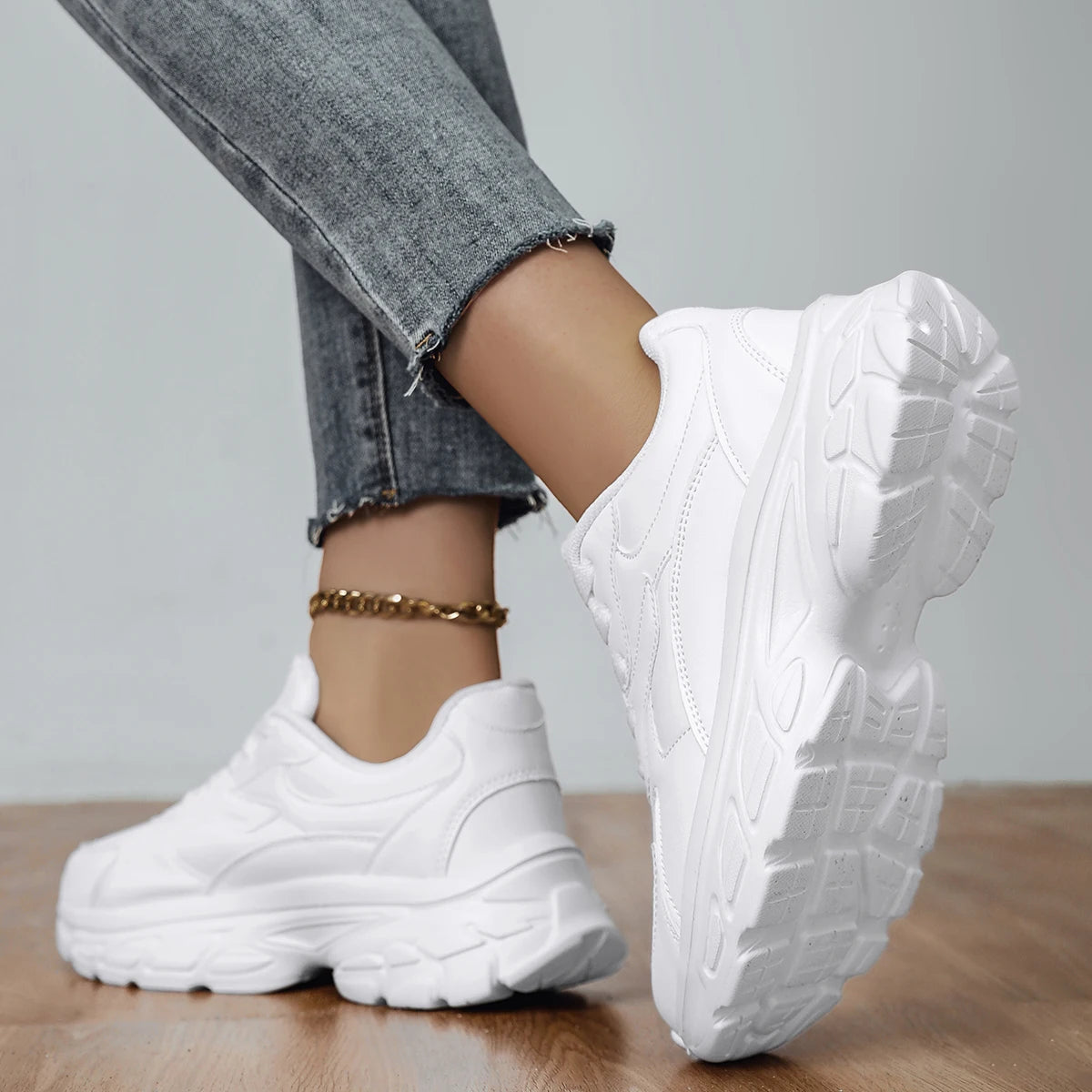 Fashion Woman Vulcanize Platform Casual Sneakers Women Flats Mesh Breathable Running Walking Shoes Chunky Sports Shoe sneakers_platform