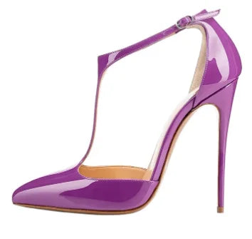 New T-shaped hollow high heels with toe caps, sandals with thin heels and pointed hollow out sexy shallow mouth single shoes heels_stiletto