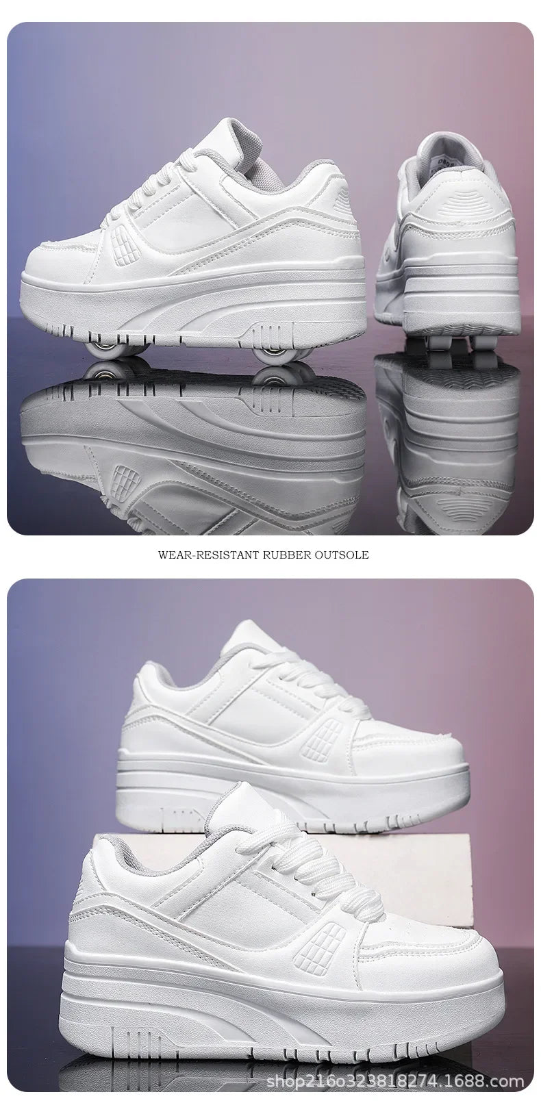 Ultra-Light Four-Wheel Skating Shoes for Students And Children Removable Unisex Wheelled Walking Shoes Sports And Entertainment kids_shoes