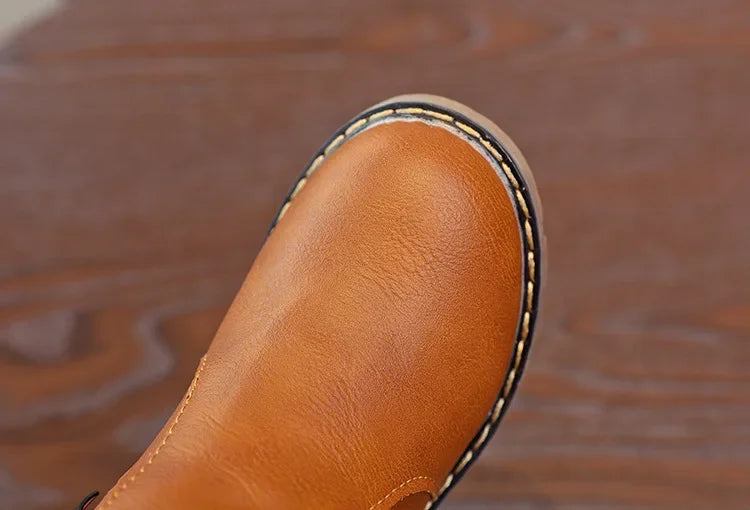 New Kids Fashion Boots for Boys Girls Toddlers Big Children Ankle Boots with Zipper Warm Thick Plush Autumn Winter Chelsea Boots kids_shoes