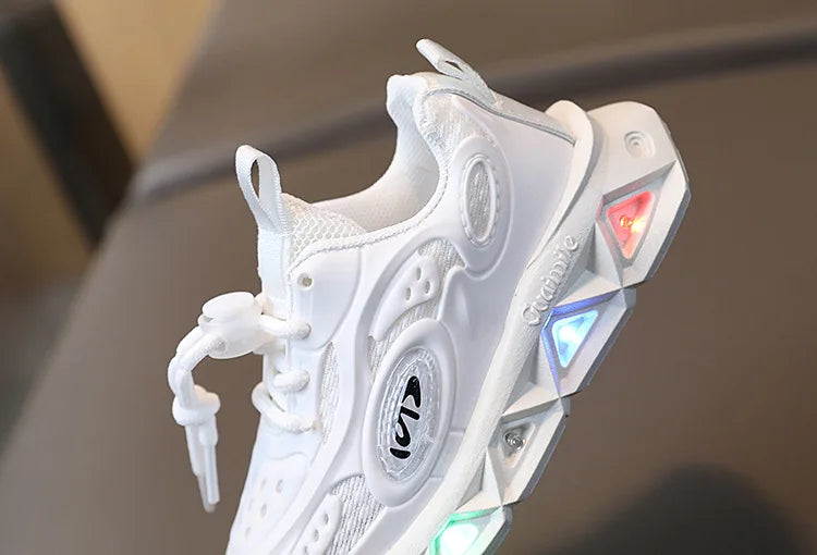 Baby Shoes2026 Spring Autumn New Boys and Girls Light Up Clunky Sneaker Small and Medium-sized Children's Soft Soled Baby Shoes kids_shoes