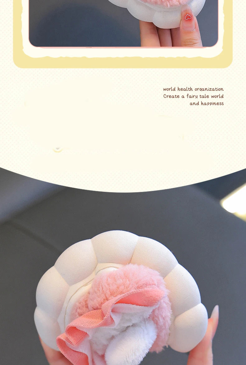 2024 New Winter Children's Cotton Slippers - Cute and Warm Fleece Rabbit Fur Baby's Home Cotton Slippers for Girls kids_shoes