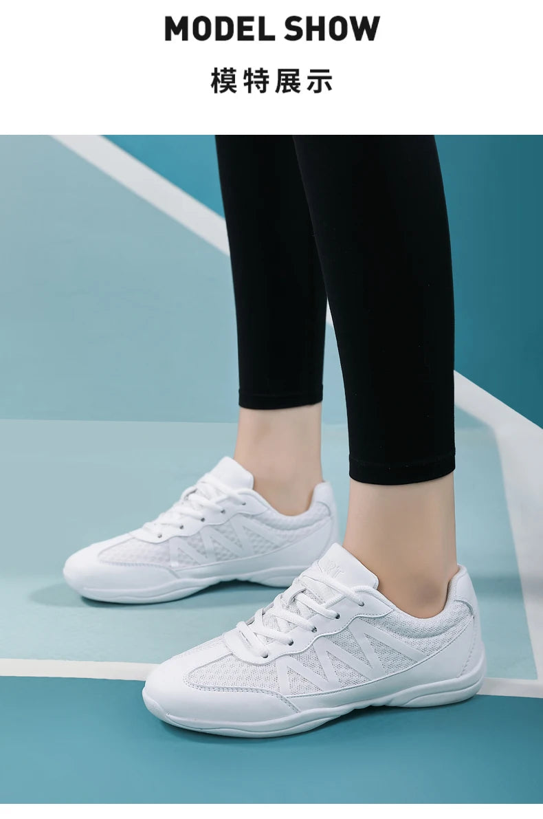 New cheerleading shoes Children's dance shoes Competitive aerobics shoes Fitness shoes Women's white jazz sports shoes 2105 kids_shoes