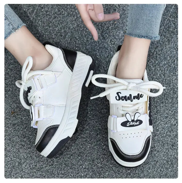 Fashion Roller Skate Shoes Kids Children Casual Sports Toy Gift Games Boys 4 Wheels Sneakers Girls Boots Ultra Light Rollerskate kids_shoes