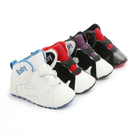 Meckior 2024 New Baby Boys Girls Sneakers Soft Bottom Non-slip Baby Soccer Basketball Sports Shoes First Walker Crib Shoes kids_shoes