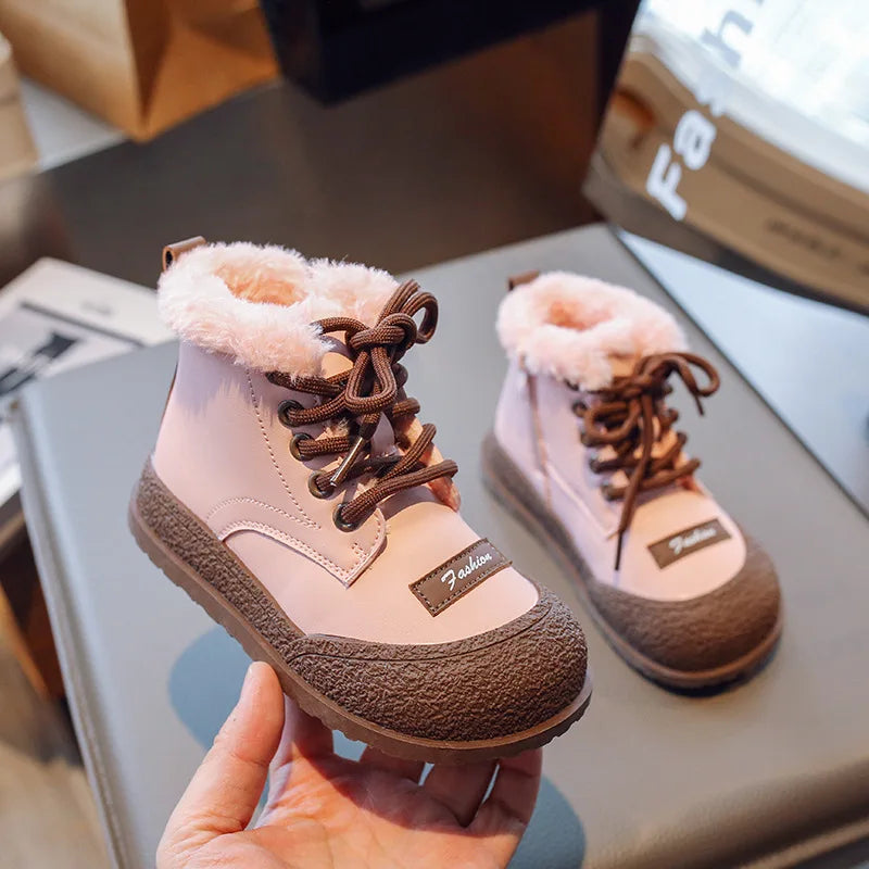 Zapatos 2025 Winter New Kids Snow Boots Comfort Anti Slip Girls' Ankle Boots Simple Versatile Child Boot Zapatos De Mujer kids_shoes