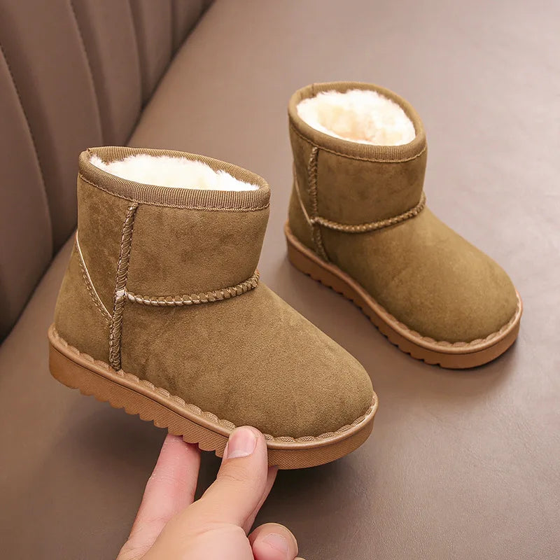 Children Snow Boots Winter Cute Warm Fashion Anti Slip Shoes Kids Boys Girls Leisure Thick Fur Platform Flat Short Boot Sneakers kids_shoes