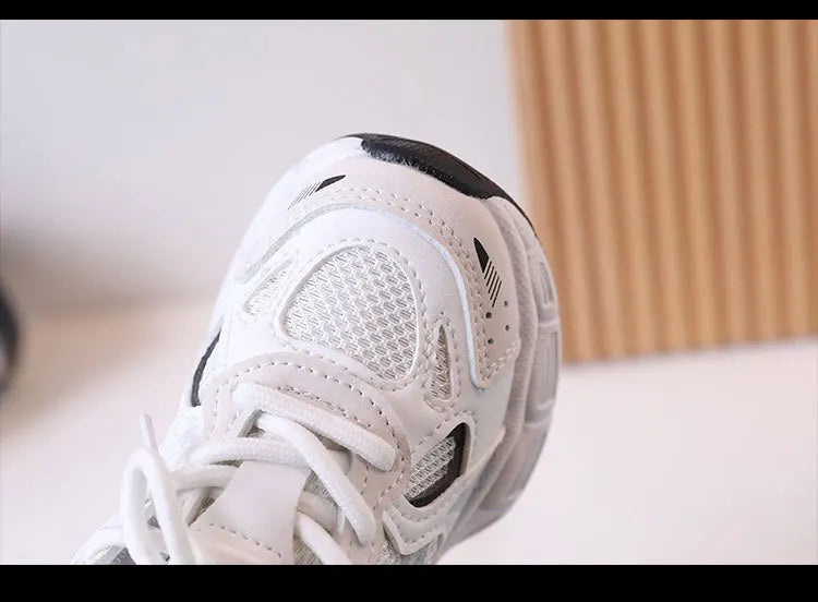 Kids Casual Sports Shoes with Thick Soles Boys Girls Fashion Versatile Sneakers 2026 New Children Mesh Breathable Running Shoes kids_shoes