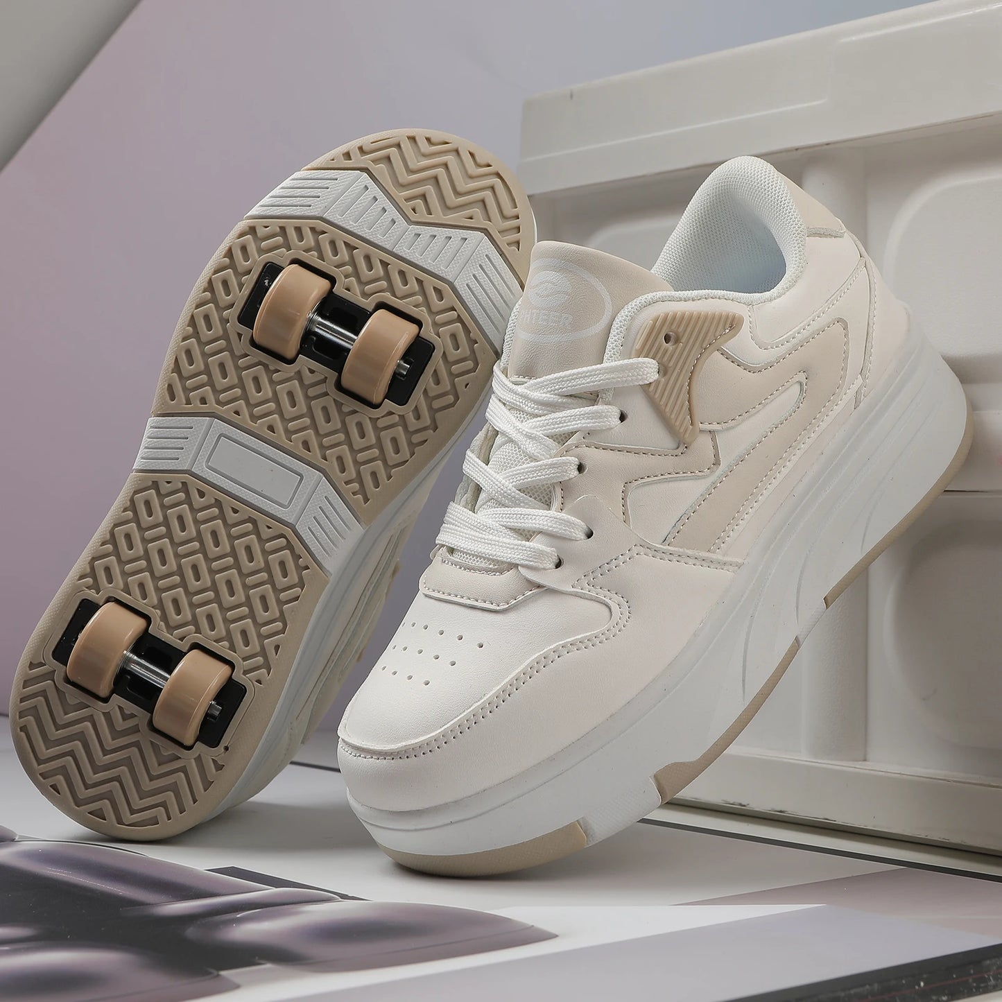 Children's Outdoor Sports Roller Skates Shoes Single Row Wheel kids Sliding Shoes four-Wheel for boys and grils kids_shoes