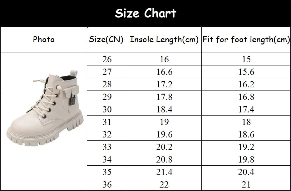 Children Leather Boots Girls Fashion Autumn Winter New Casual Comfortable Short Boots Warm Kids Versatile Anti-slip Cotton Boots