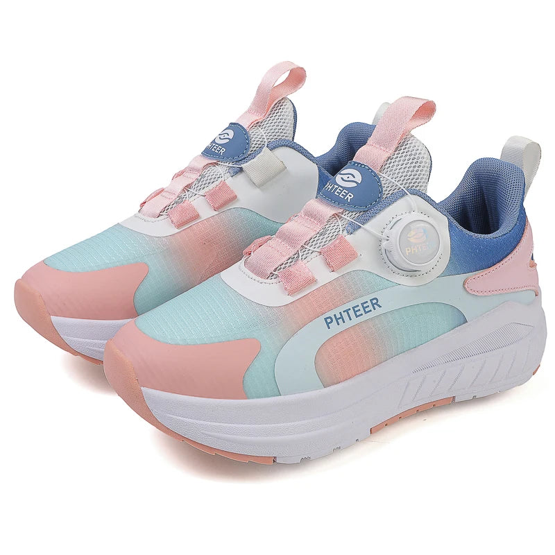 Fashion 4-wheel roller skates sneakers for students children outdoor wheel shoes Multifunctional sports shoes kids_shoes