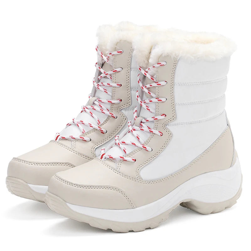 Snow Boots Women Platform Boots Non-slip Women Winter Shoes Fur Warm Ankle Boots for Women Wedges Waterproof Thigh High sneakers_platform